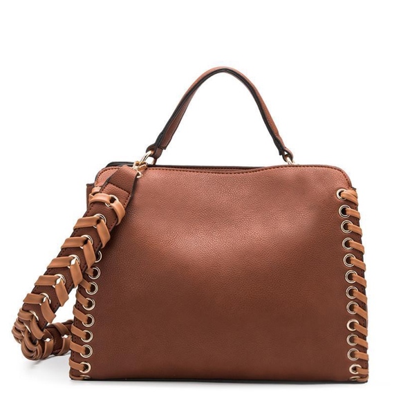 BTF Handbags - EMMA VEGAN SHOULDER HAND BAG   -BRWN/BRWN